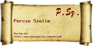 Percze Szelim névjegykártya